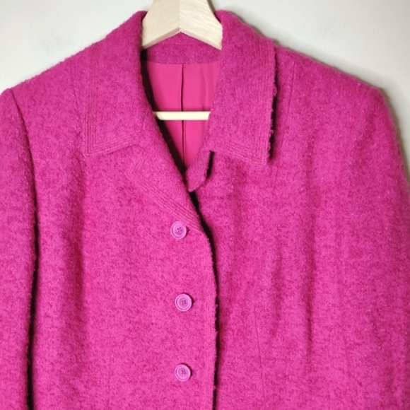 Vintage Towncliffe Hand Tailored Blazer Size S 60s Mod Chain Hem Feminine Office - Picture 4 of 9